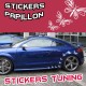 Stickers Papillons Tuning par Planche de 9 