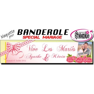 Maquette Pour Banderole Mariage Personnalisée (M0030FS2012)