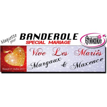 Maquette Pour Banderole Mariage Personnalisée (M0031FS2012)