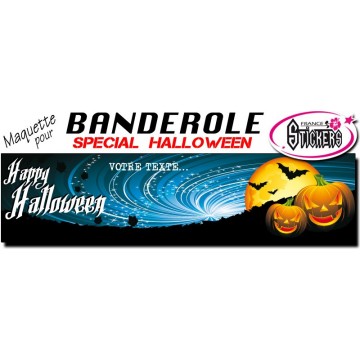 Maquette Pour Banderole Halloween Personnalisée (M0035FS2012)