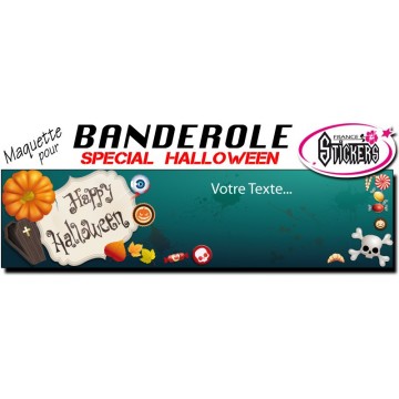 Maquette Pour Banderole Halloween Personnalisée (M0038FS2012)