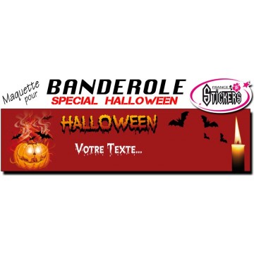 Maquette Pour Banderole Halloween Personnalisée (M0041FS2012)
