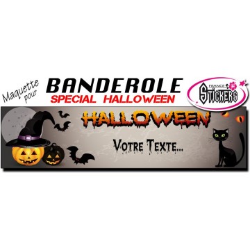 Maquette Pour Banderole Halloween Personnalisée (M0044FS2012)