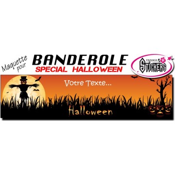 Maquette Pour Banderole Halloween Personnalisée (M0045FS2012)