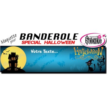 Maquette Pour Banderole Halloween Personnalisée (M0048FS2012)