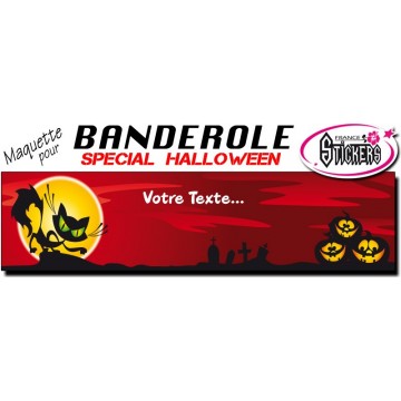 Maquette Pour Banderole Halloween Personnalisée (M0051FS2012)