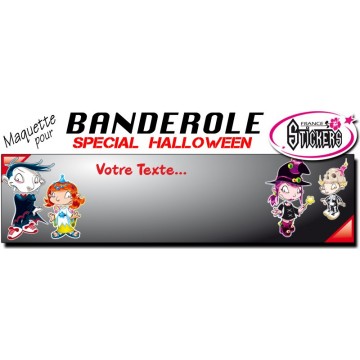 Maquette Pour Banderole Halloween Personnalisée (M0058FS2012)