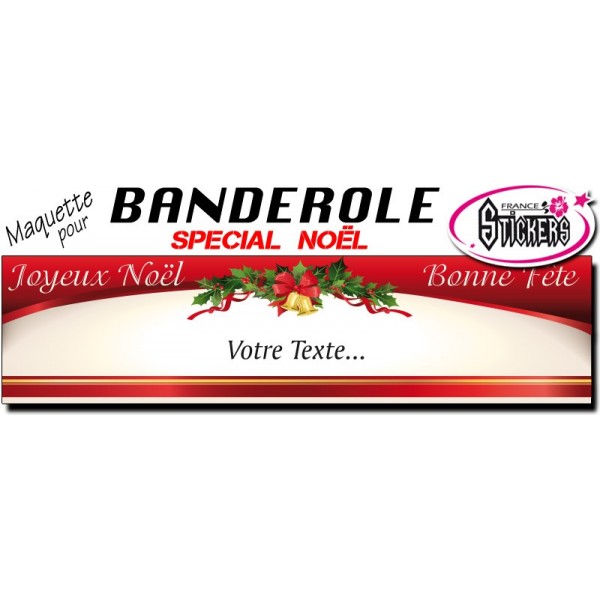 Banderole Noel imprimer - Joyeux Noël - FRANCE STICKERS