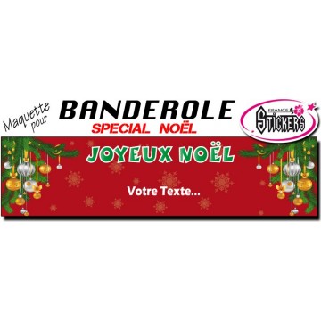 Maquette Pour Banderole Noel - Joyeux Noël (M0060FS2012)