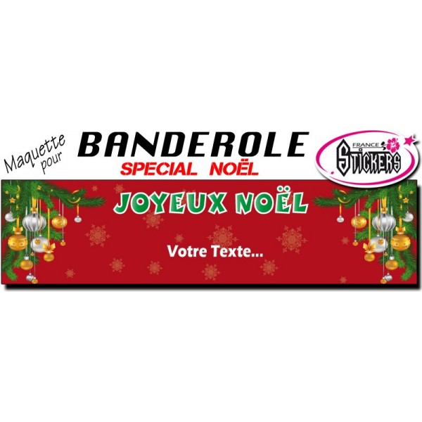 Banderole Noel imprimer - Joyeux Noël - FRANCE STICKERS