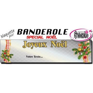 Maquette Pour Banderole Noel - Joyeux Noël (M0061FS2012)