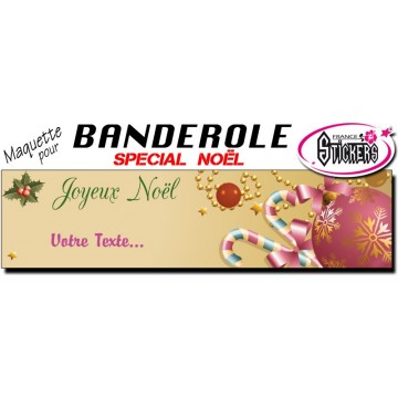 Maquette Pour Banderole Noel - Joyeux Noël (M0069FS2012)