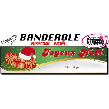 Maquette Pour Banderole Noel - Joyeux Noël (M0075FS2012)