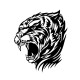 Stickers tête de tigre tribal 4
