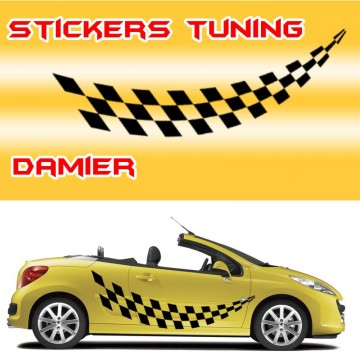 Stickers Tuning Damier vendu par 2 