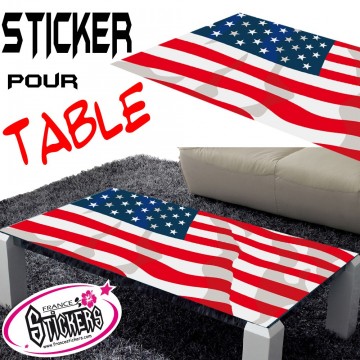 Stickers Table Drapeau Américain Stickers Table Drapeau Américain