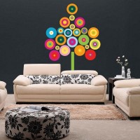 stickers Arbre Multicolore