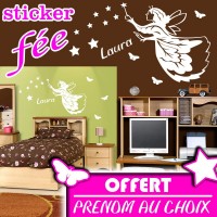 Stickers Fée + étoiles et papillons offert 