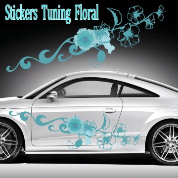 Stickers Tuning Voiture Fleurs vendu par 2