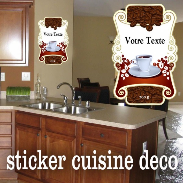 stickers Cuisine deco café Personnalisé pas cher ·.¸¸ FRANCE