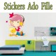 Stickers Autocollant Musique Ado Fille