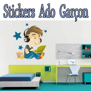 Stickers autocollant Musique Ado Garcon