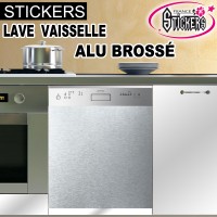 Stickers Lave Vaisselle Alu Brossé