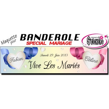 Maquette Pour Banderole Mariage Personnalisée (M0083FS2012)