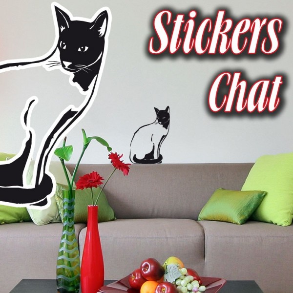 Ce Stickers Chat s'intégrera parfaitement dans votre intérieur ou