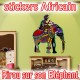 stickers africain Rirou sur son Éléphant