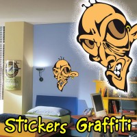 Stickers Graffiti Visage