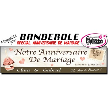 Banderole Joyeux Anniversaire Personnalisée pour intérieur et extérieur