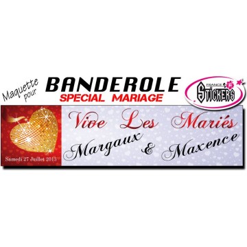 Banderole Mariage Personnalisée (M0031FS2012)