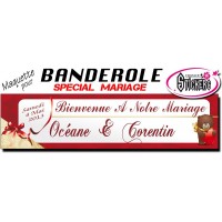 Banderole Mariage Personnalisée (Maquette M0033FS2012)