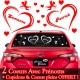 Stickers Mariage Coeurs Personnalisé + Cupidons + Coeur Plein OFFERT