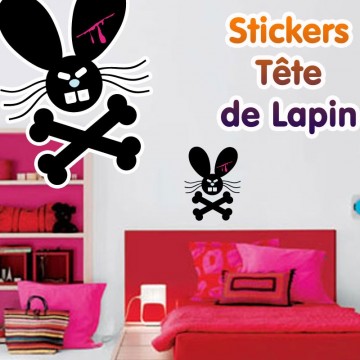 Stickers autocollant Ado Tête de Lapin