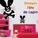 Stickers Tête de Lapin