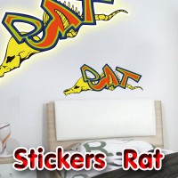 Stickers Graffiti Rat