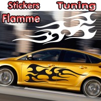 Stickers Tuning Flamme par 2 stf9