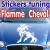 Stickers Tuning Cheval Flamme