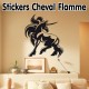 Stickers Cheval Flamme
