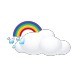 Stickers Nuages et Arc en Ciel