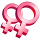 Stickers Mariage Symbole Féminin