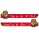 Stickers Mariage Ruban avec ourson