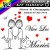 Stickers Déco Voiture Mariage Gay Homme avec Personnages (Kit 2 cotés)