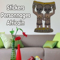 Stickers Afrique deux personnages
