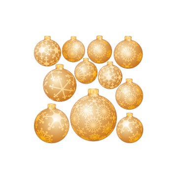 Stickers Planche de Boules de Noël 