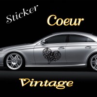 Stickers Mariage Cœur Vintage 3