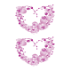 Stickers Mariage Cœur Orchidée 