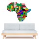 Autocollant stickers Drapeau Continent Africain 